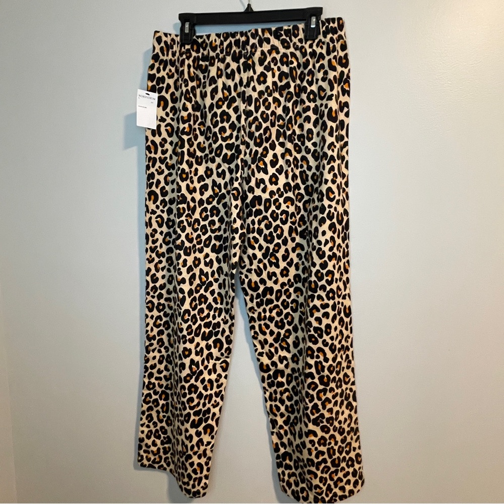 Nordstrom Brown and Black Leopard Print Lounge Pajama Pants - Picture 2 of 4
